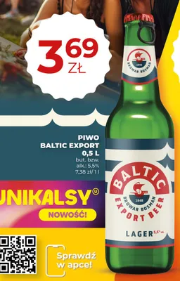 Piwo Baltic Export promocja w Duży Ben