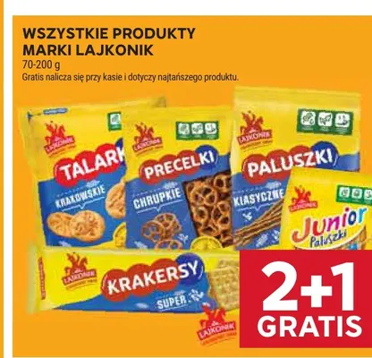 Produkty marki Lajkonik promocja w Stokrotka