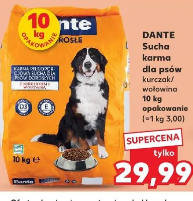 Sucha karma dla psów Dante promocja w Kaufland