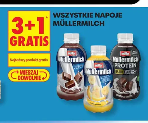 Napoje Müllermilch promocja w Biedronka