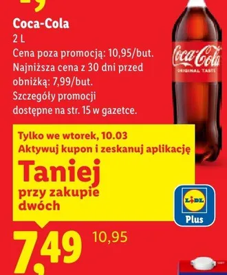 Napój gazowany 2 l promocja w Lidl