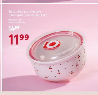 Miska porcelanowa z pokrywką 550 ml Eloy promocja w Rossmann