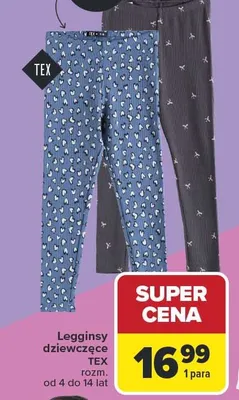 Legginsy dziewczęce TEX promocja w Carrefour