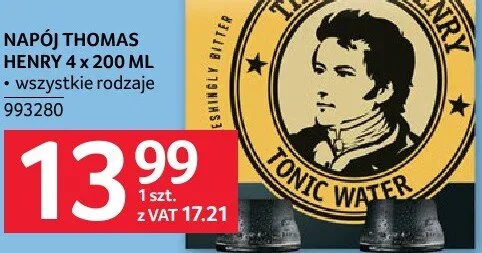 Napój Thomas Henry 4 x 200 ml promocja w Selgros