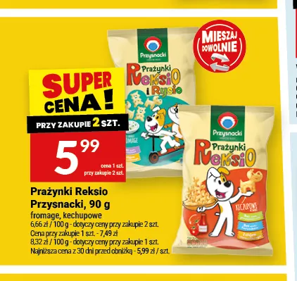 Prażynki Reksio ketchupowe Przysnacki promocja w Twój Market