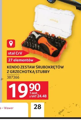 Zestaw śrubokrętów z grzechotką Stubby Kendo promocja w Selgros