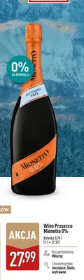 Wino Prosecco Mionetto 0% promocja w Aldi