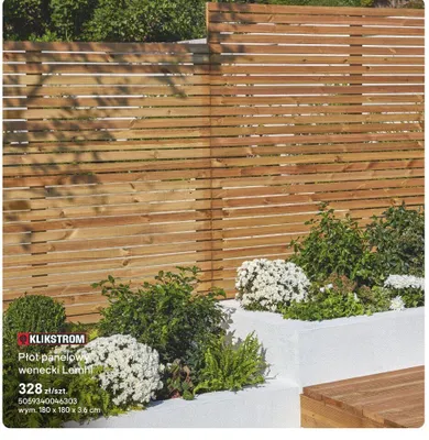 Płot panelowy wenecki Lemhi promocja w Castorama