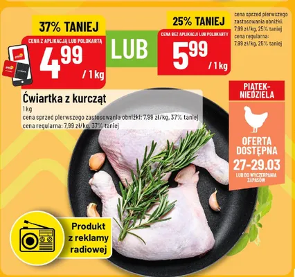 Ćwiartka z kurczą promocja w POLOmarket