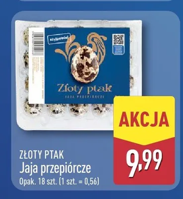 Jaja przepiórcze Złoty Ptak 18-pak promocja w Aldi