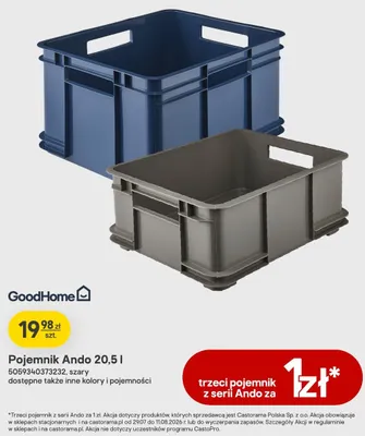 Pojemnik GoodHome Ando 20,5 l promocja w Castorama