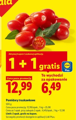 Pomidory truskawkowe promocja w Lidl