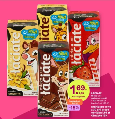 Mleko UHT wybrane smaki Łaciate promocja w Frisco