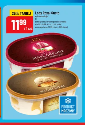 Lody o smaku Szarlotki Royal Gusto promocja w POLOmarket
