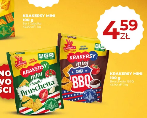 Krakersy mini Lajkonik BBQ promocja w Duży Ben