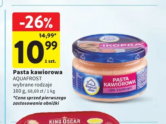 Pasta kawiorowa Aquafrost promocja w Intermarche