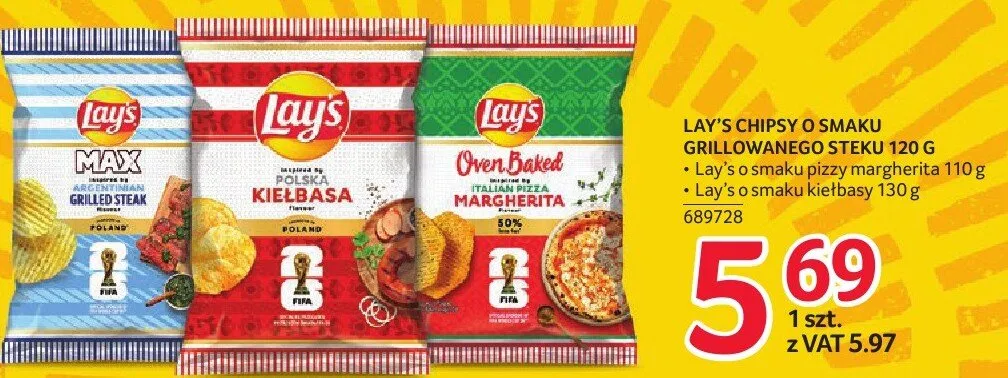 Chipsy Lay's o smaku kiełbasy promocja w Selgros
