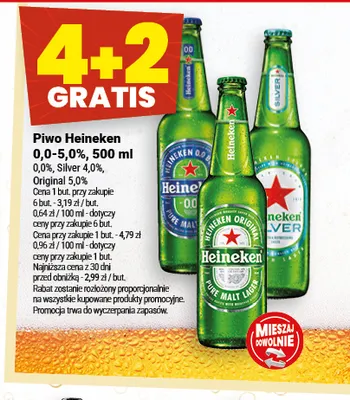 Piwo Heineken Silver 4,0% promocja w Twój Market