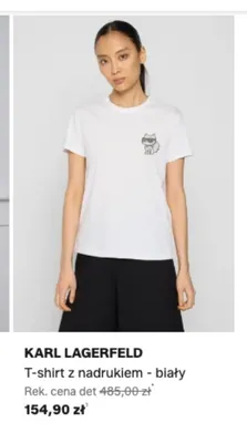 T-shirt z nadrukiem Karl Lagerfeld biały promocja w Lounge by Zalando