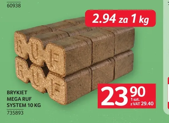 Brykiet Mega Ruf System 10 kg promocja w Selgros