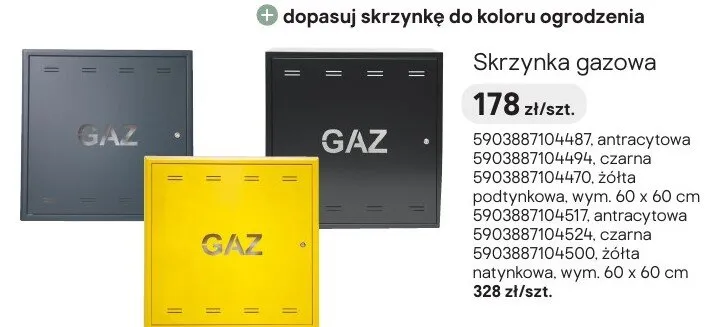Skrzynka gazowa promocja w Castorama