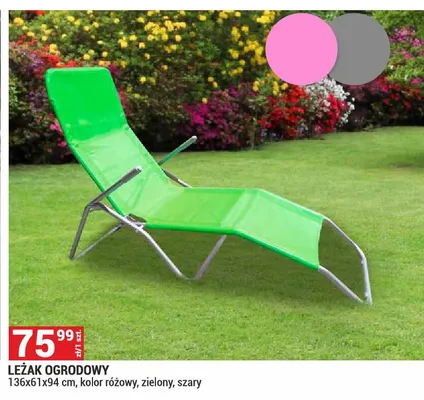 Leżak ogrodowy promocja w Merkury Market