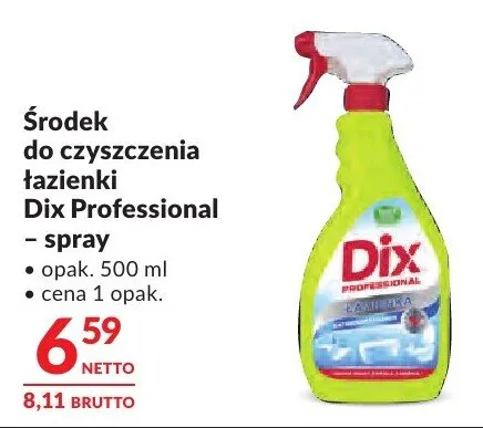Środek do czyszczenia łazienki Dix Professional spray promocja w Makro