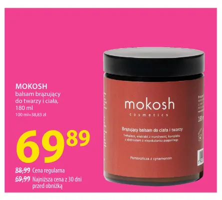 Balsam brązujący do twarzy i ciała Mokosh promocja w Hebe