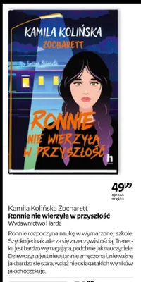 Książka Ronnie nie wierzyła w przyszłość Kamila Kolińska Zocharett promocja w Empik