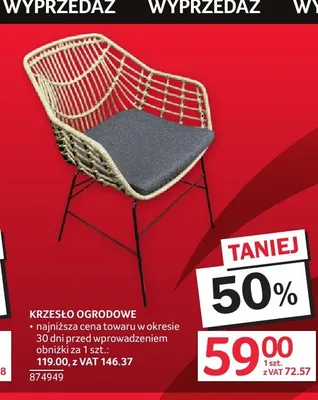 Krzesło ogrodowe promocja w Selgros