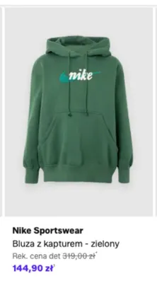 Bluza z kapturem Nike Sportswear zielony promocja w Lounge by Zalando