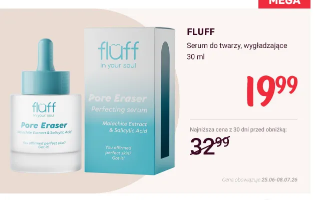Serum do twarzy wygładzające Fluff promocja w Rossmann