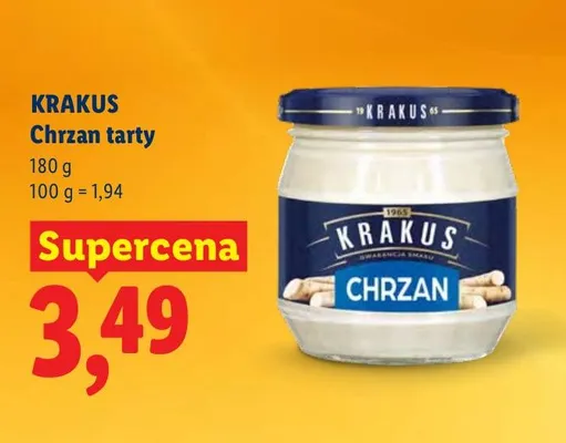 Chrzan tarty promocja w Lidl