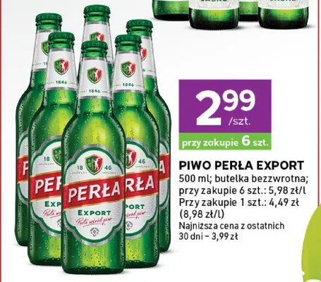 Piwo Perła Export promocja w Stokrotka
