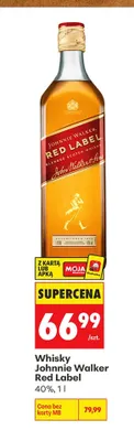 Whisky Johnnie Walker Red Label 40% promocja w Biedronka