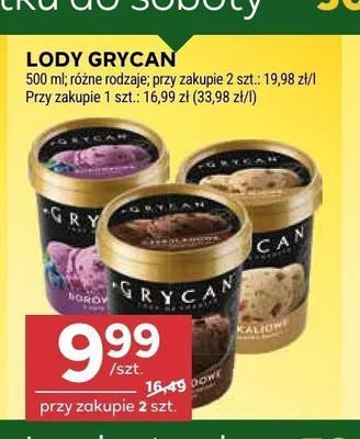 Lody Grycan bakaliowe promocja w Stokrotka