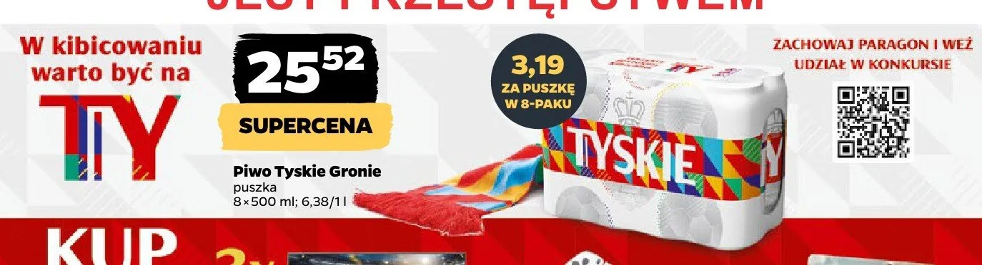 Piwo Tyskie Gronie 8-pak 500 ml promocja w Netto