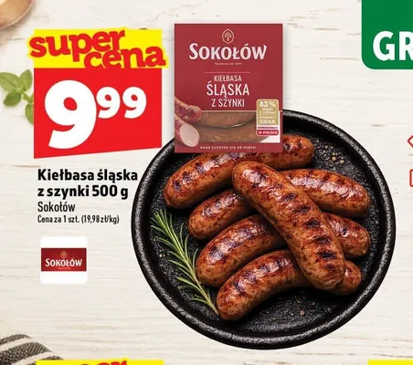 Kiełbasa śląska z szynki Sokołów promocja w TOPAZ