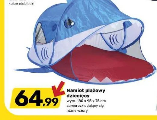 Namiot plażowy dziecięcy promocja w Bricomarche