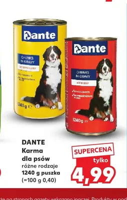 Karma dla psów z wołowiną Dante promocja w Kaufland