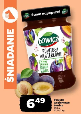 Powidła węgierkowe śliwka 100%  promocja w Netto