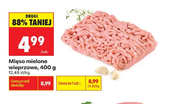 Mięso mielone wieprzowe promocja w Biedronka