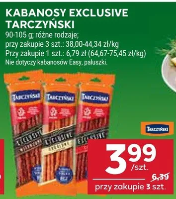 Kabanosy exclusive tarczyński różne rodzaje promocja w Stokrotka