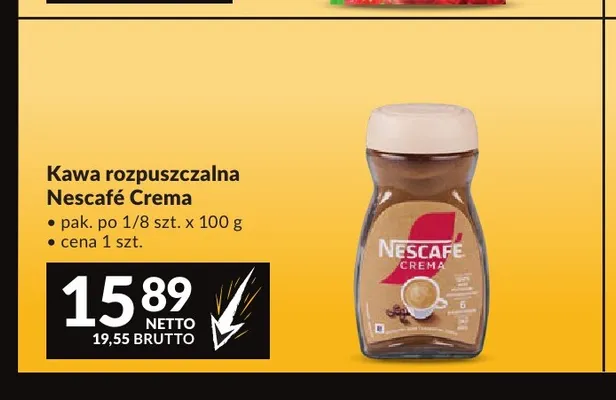 Kawa rozpuszczalna Nescafé Crema promocja w Makro