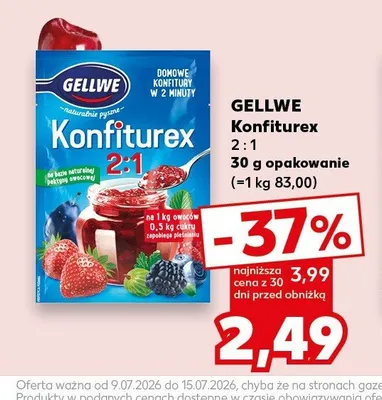 Środek żelujący Gellwe Konfiturex 2:1 promocja w Kaufland