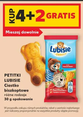 Ciastko biszkoptowe Petitki Lubisie promocja w Kaufland