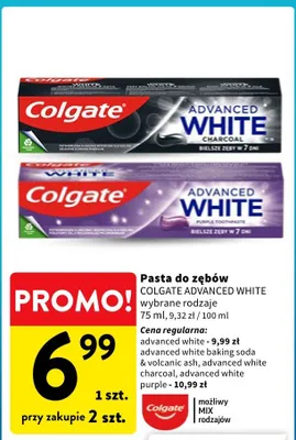 Pasta do zębów Advanced White Charcoal promocja w Intermarche