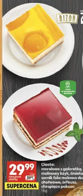 Ciasto karmelotka Bizon promocja w Delikatesy Centrum