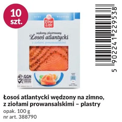 Łosoś atlantycki wędzony na zimno, z ziołami prowansalskimi plastry promocja w Makro