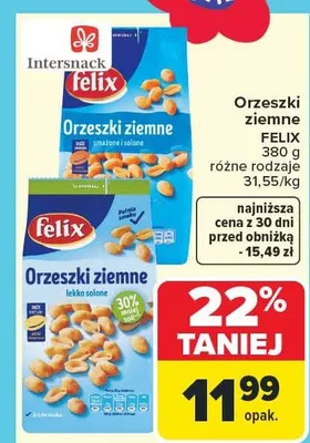 Orzeszki ziemne Felix promocja w Carrefour